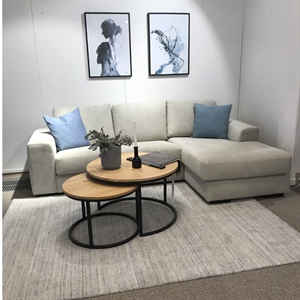 Malmø sofa med chaiselong - 243 x 155 cm. - Mito stof beige - Outlet